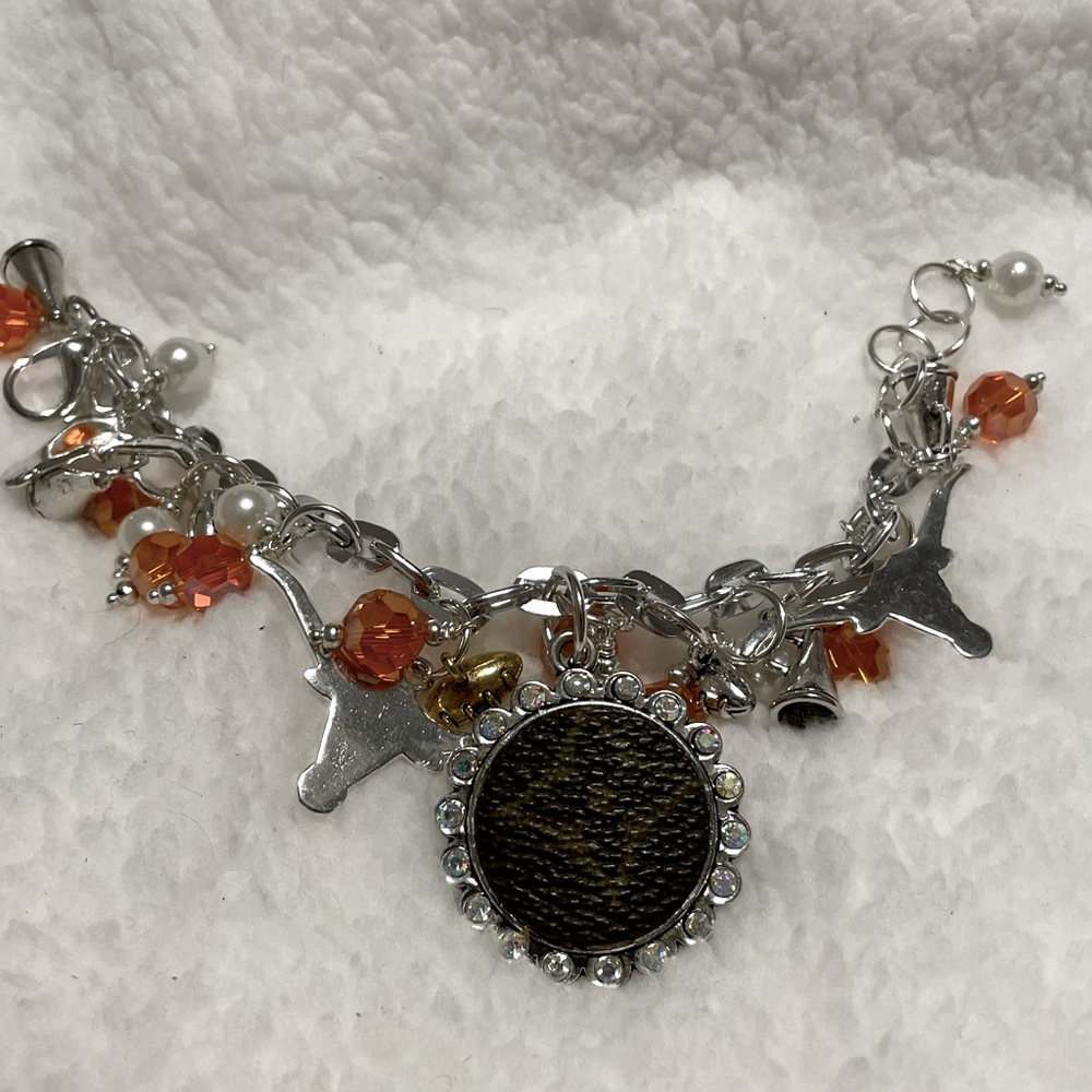 Texas Longhorn upcycle charm bracelet.